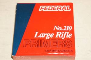 100 Federal No 210 Large Rifle Primers