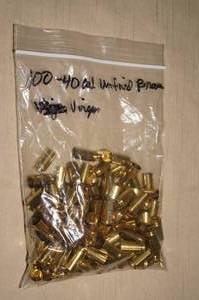 100 .40 Cal Unprimed Virgin Brass Casings