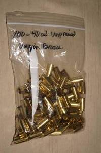 100 .40 Cal Unprimed Virgin Brass Casings