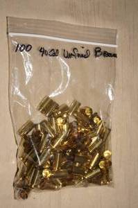 100 .40 Cal Unfired Brass Casings