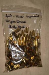 100 .40 Cal Unprimed Virgin Brass Casings