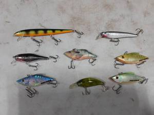 lot 7 image: 8-Assorted Lures-Rapala And Others