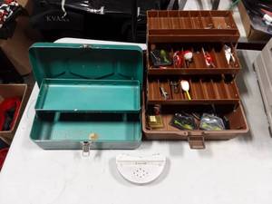 lot 26 image: 2-Old Pal Tackle Boxes & 1-Worm Box