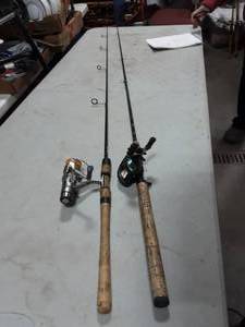 lot 29 image: Fennwik Eagle GT Rod With Shimano Bantam Curado Reel & Fennwik Walleye Class Rod With Daiwa Sweepfire Reel