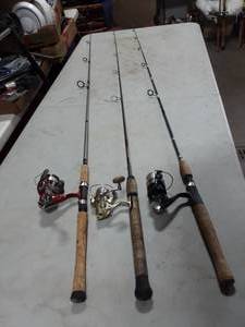 lot 32 image: Quantam Rod & Reel Combo (Express), HT Masterpiece Rod & Reel Combo & Shimano Zerus Rod With Shimano Catana Reel