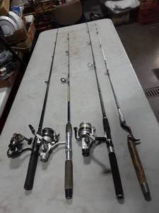 lot 39 image: Johnson Rod With Cabelas Reel, True Temper Rod, Daiwa Silver Rod & Reel Combo, Shakespeare Alpha Rod With Daiwa Reel