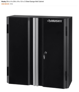 HUSKY 29IN . D STEEL GARAGE WALL CABINET. SEE PICTURES