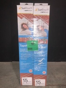 SUNTOUCH FLOOR WARMING 72 IN. X 30 IN. 120-VOLT RADIANT FLOOR HEATING MAT. SEE PICTURES