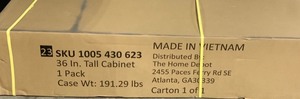 HUSKY 36 IN. D STEEL TALL GARAGE CABINET IN RED. SEE PICTURES