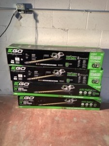 lot 6 image: (4) EGO 24 CORDLESS HEDGE TRIMMER. SEE PICTURES