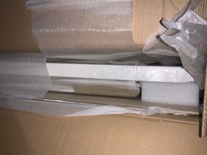 lot 13 image: INTERNATIONAL CONCEPTS 36 IN. WHITE WOOD 3 SHELF STANDARD BOOKCASE WITH ADJUSTABLE SHELVES. SEE PICTURES