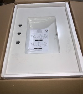 lot 30 image: HOME DECORATORS COLLECTION MELPARK 30 IN W X 22 IN D BATH VANITY IN DOVE GREY WITH CULTURED MARBLE VANITY TOP IN WHITE SINK. SEE PICTURES.