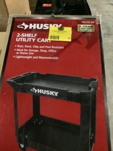 lot 46 image: HUSKY 2 SHELF UTILTY CART. SEE PICTURES
