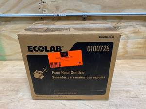 lot 16 image: ECOLAB Case of-  Foaming Hand Sanitizer Dispenser Refills- (4- 1200 ml bottles) Past Date of 072017