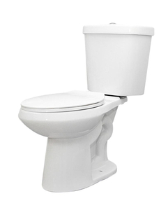 lot 61 image: GLACIER BAY 2-piece 1.1 GPF1.6 GPF High Efficiency Dual Flush Complete Elongated Toilet in White, Seat Included