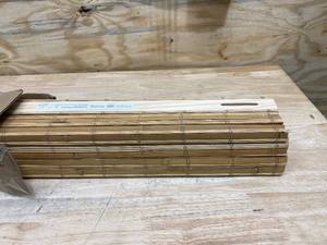 lot 81 image: HOME DECORATORS COLLECTION Cut-to-Size Honey Cordless Light-Filtering UV Protection Bamboo Shades 30.5 in. W x 72 in. L