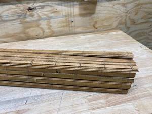 lot 83 image: HOME DECORATORS COLLECTION Cut-to-Size Honey Cordless Light-Filtering UV Protection Bamboo Shades 30.5 in. W x 72 in. L