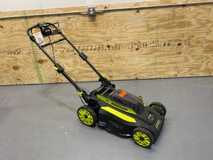 lot 97 image: RYOBI 20 in. 40-Volt 6.0 Ah Lithium-Ion Battery Brushless Cordless Walk Behind Self-Propelled Lawn Mower (Mower Only)