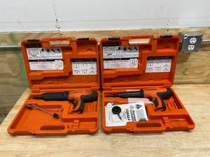 lot 100 image: RAMSET Lot of 2-  Cobra 0.27 Caliber Semi-Automatic Powder Actuated Tool with Hard Case (non-working)