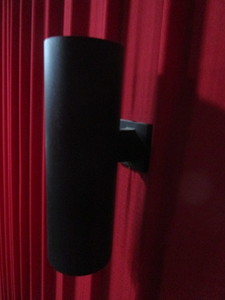 lot 851 image: BLACK, WALL MOUNT, UPDOWM CYLINDER LIGHTS IN THEATER 6