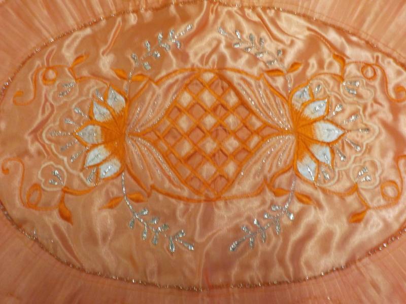 Set of 2 - 24 x 32 Deep apricot Emb...