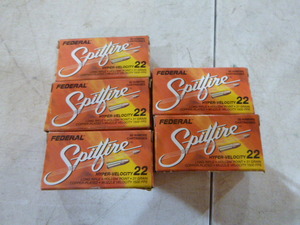 5 Boxes of Federal Spitfire Hyper-Velocity 22s