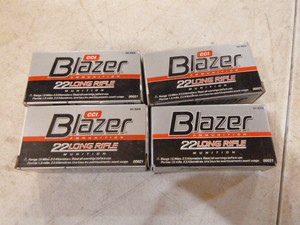 4 Boxes of CCI Blazer 22 Long Rifle