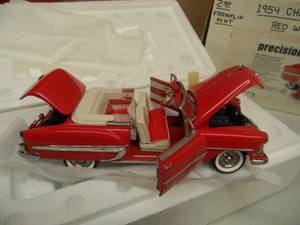 FRANKLIN MINT 1954 CHEVROLET BEL AIR CONCERTIBLE 124 SCALE - NEW IN BOX - AWESOME - SEE PICTURES