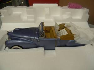 FRANKLIN MINT 1941 LINCOLN CONTINENTAL MARK I 124 SCALE - NEW IN BOX - AWESOME - SEE PICTURES