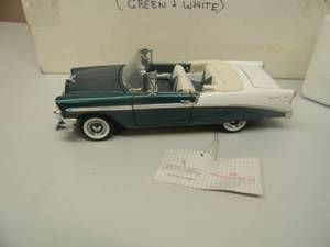 FRANKLIN MINT 1956 CHEVROLET IMPALA CONVERTIBLE 124 SCALE - NEW IN BOX - AWESOME - SEE PICTURES