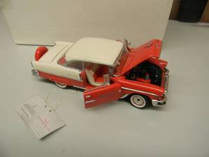 FRANKLIN MINT 1955 CHEVROLET BEL AIR HARDTOP 124 SCALE - NEW IN BOX - AWESOME - SEE PICTURES