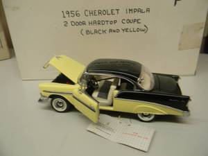 FRANKLIN MINT 1956 CHEVROLET IMPALA 2 DOOR HARDTOP COUPE 124 SCALE - NEW IN BOX - AWESOME - SEE PICTURES