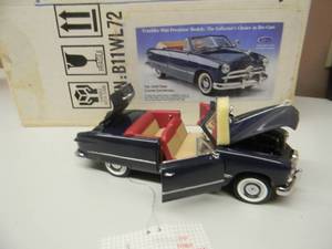 FRANKLIN MINT 1949 FORD CUSTOM CONVERTIBLE 124 SCALE - NEW IN BOX - AWESOME - SEE PICTURES