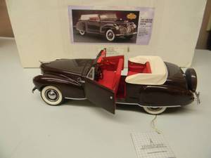 FRANKLIN MINT 1941 LINCOLN CONTENTIAL 124 SCALE - NEW IN BOX - AWESOME - SEE PICTURES