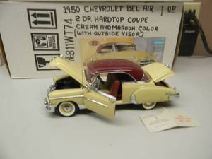 FRANKLIN MINT 1950 CHEVROLET BEL AIR 2 DOOR HARDTOP COUPE 124 SCALE - NEW IN BOX - AWESOME - SEE PICTURES