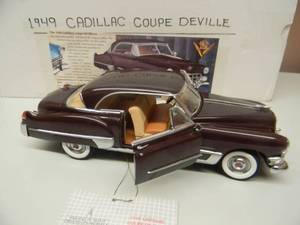FRANKLIN MINT 1949 CADILLAC COUPE DEVILLE 124 SCALE - NEW IN BOX - AWESOME - SEE PICTURES