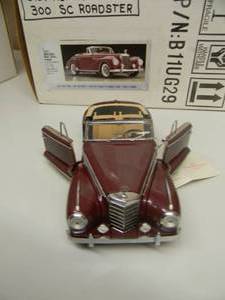 FRANKLIN MINT 1957 MERCEDED-BENZ 300 SC ROADSTER CONVERTIBLE 124 SCALE - NEW IN BOX - AWESOME - SEE PICTURES