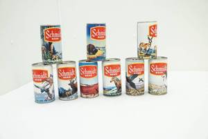 lot 14 image: vintage Schmidt beer cans