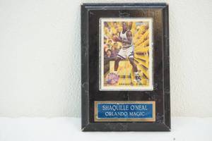 lot 129 image: Shaquille O Neal card on plague