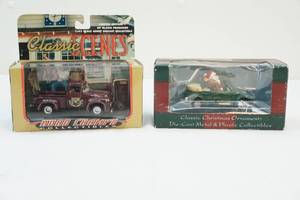 lot 157 image: Hershey ford truck, VW Beetle ornament