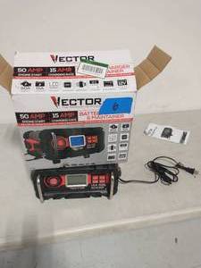 VECTOR 12-Volt Automotive Portable Car Battery Charger with 50 Amp Engine Start and Alternator Check