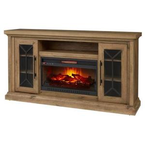 Wolcott 48 in. Media Console Electric Fireplace in Prairie Ash