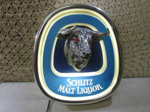 lot 2 image: (FS) Lighted Schlitz Malt Liquor Ba...