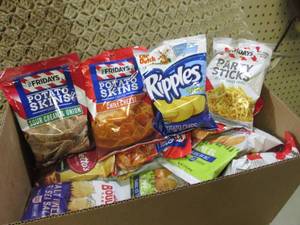 lot 79 image: (C-2) Box Full of Assorted Snack Ch...