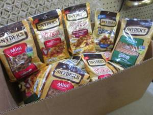 lot 81 image: (C-1) Box Full of Assorted Snack Ch...
