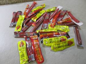 lot 100 image: (C-3) Assorted Pickled Sausage Snac...