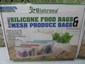lot 145 image: (BSB) 2 Boxes of Reusable Silicone ...