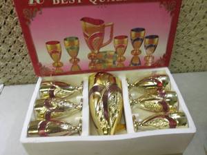lot 180 image: (RM1) 7pc Glass Pitcher and Glass S...