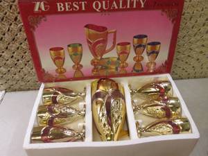 lot 181 image: (RM1) 7pc Glass Pitcher and Glass S...