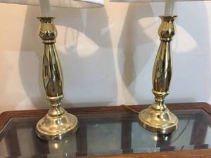 Two Brass Table Lamps